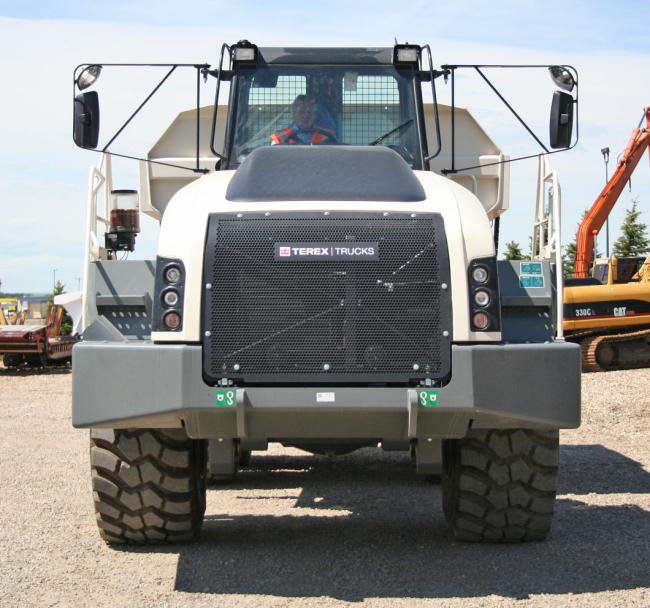 Front of TEREX Truck