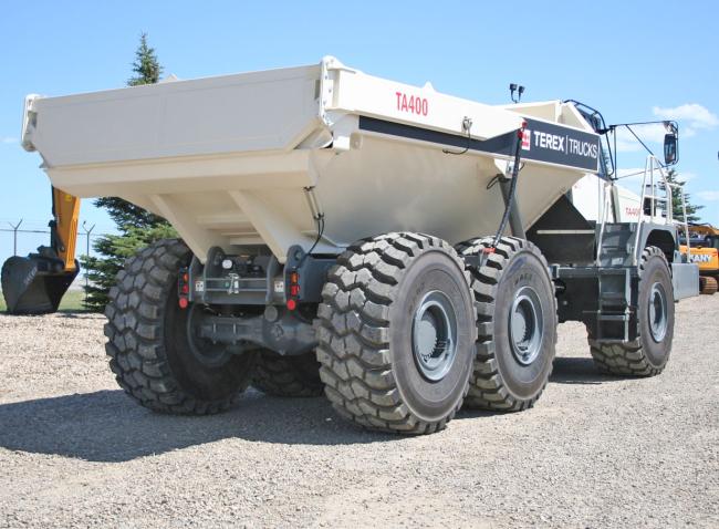 Rear of TEREX Trucks TA400