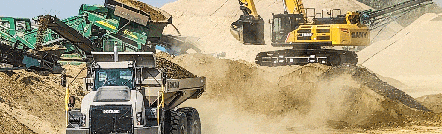 Rokbak RA40 and Sany SY500